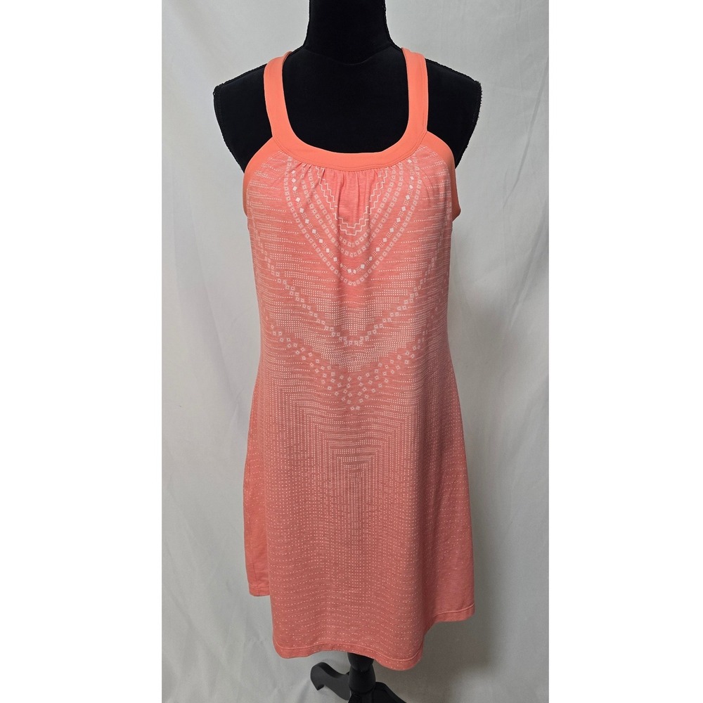 prAna Cantine tank dress women L shelf bra athletic padded activewear sundress